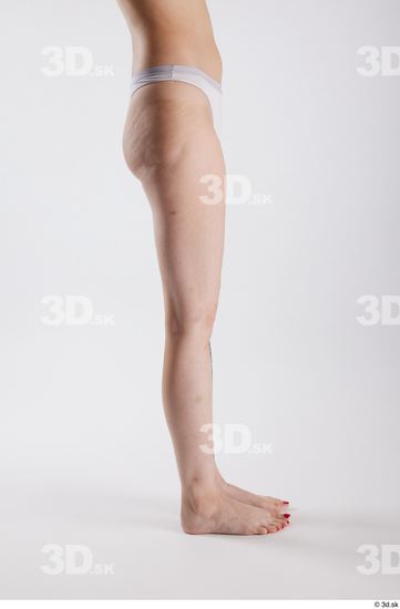 Leg Woman White Underwear Slim Studio photo references