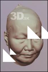 Woman 3D scan of head 01