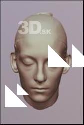 Woman 3D scan of head 02