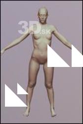 Woman 3D scan of nude body 02