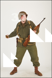  U.S.Army uniform World War II. - Technical Corporal - poses 