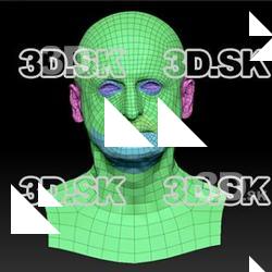 Retopologized 3D Head scan of Miran SubDivision