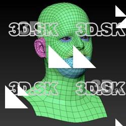 Retopologized 3D Head scan of Michal SubDivision