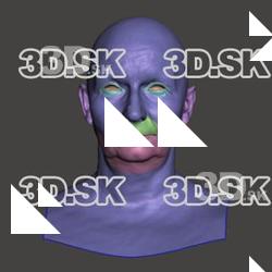 Retopologized 3D Head scan of Jana SubDivision