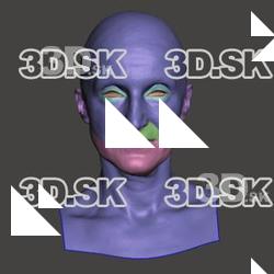 Retopologized 3D Head scan of Milada SubDivision