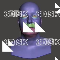 Retopologized 3D Head scan of Monika SubDivision