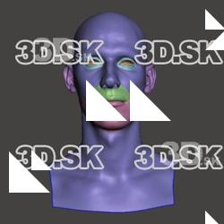 Retopologized 3D Head scan of JiriV SubDivision