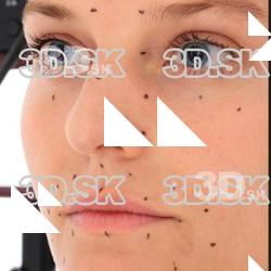 Retopologized 3D Head scan of MarketaP Source Images