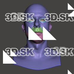 Retopologized 3D Head scan of MichalS SubDivision