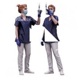 Daya Jones Nurse Mask Clean Body Scan