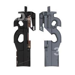P90 Sub Machine Gun Photos & 3D scan