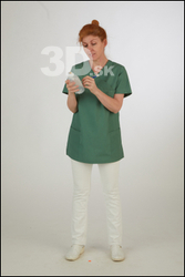  Photos Daya Jones Nurse in green Pose 2 