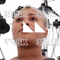 Retopologized 3D Head scan of Alberaneshia Allen Source Images