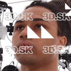 Retopologized 3D Head scan of Javion Norris Source Images