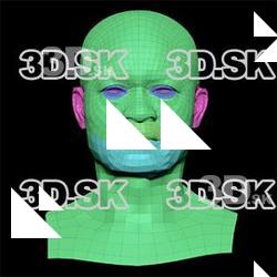 Retopologized 3D Head scan of Jafaris Simon SubDivision