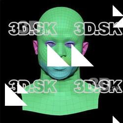 Retopologized 3D Head scan of Qwantez Daniel SubDivision