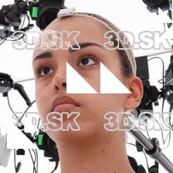 Retopologized 3D Head scan of Eva Seco Source Images