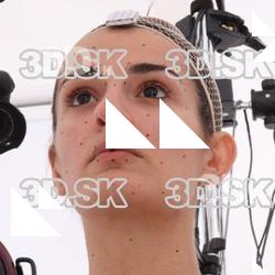 Retopologized 3D Head scan of Waja Source Images