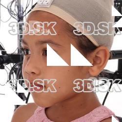 Retopologized 3D Head scan of Emily Wright Source Images