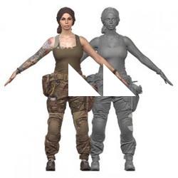 Mrs.Physiotherapist Cleaned A Pose Scan 