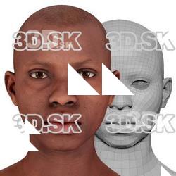 Retopologized 3D Head scan of Senedra Graves
