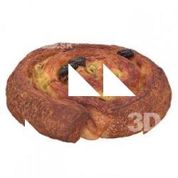 Food_Puff_Pastry_Snails_with_Custard_and_Raisins_3D_Scan
