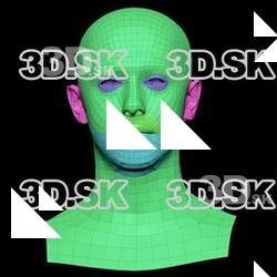 Retopologized 3D Head scan of Kenan SubDivision