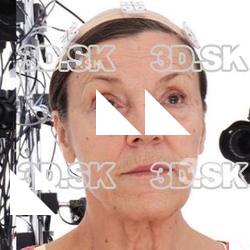 Retopologized 3D Head scan of Sophia Wilson Source Images