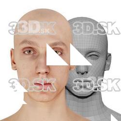 Retopologized 3D Head scan of Bryton
