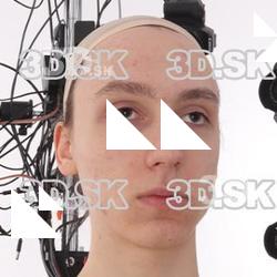 Retopologized 3D Head scan of Bryton Source Images