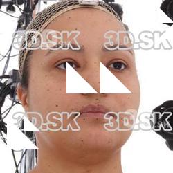 Retopologized 3D Head scan of Rene Correa Source Images