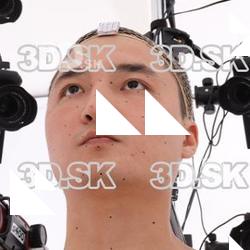 Retopologized 3D Head scan of Kawakami Nichiren Source Images