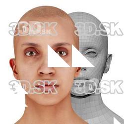 Retopologized 3D Head scan of Paulina Nores