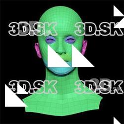 Retopologized 3D Head scan of Paulina Nores SubDivision