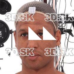 Retopologized 3D Head scan of Malachi Sugihen Source Images