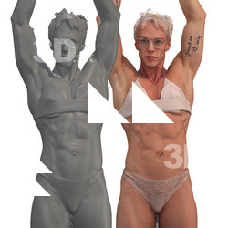 Eneli Raw Flexing Torso Muscle Scans 