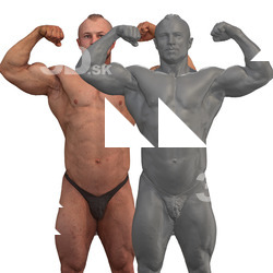 Duncan Raw Flexing Biceps Muscle Scans