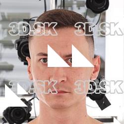 Retopologized 3D Head scan of Charlie Dean Source Images