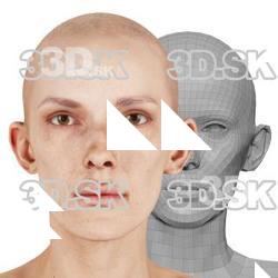 Retopologized 3D Head scan of Iris
