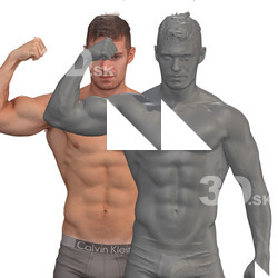 Piero Raw Flexing Biceps Muscle Scans
