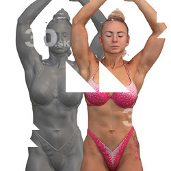 Mona Raw Flexing Torso Muscle Scans