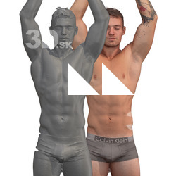 Piero Raw Flexing Torso Muscle Scans