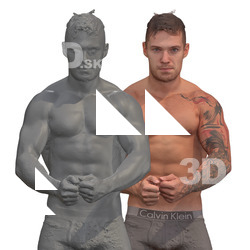 Piero Raw Flexing Chest Muscle Scans