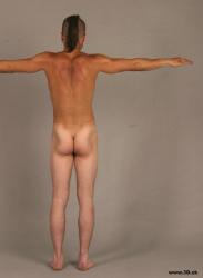 Whole Body Man Nude Athletic Studio photo references