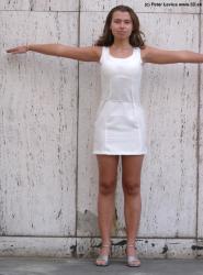 Whole Body Woman T poses Casual Slim Street photo references