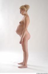 Whole Body Woman White Nude Pregnant