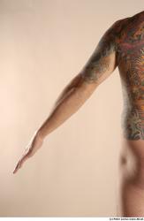 Arm Whole Body Man Tattoo Average Studio photo references