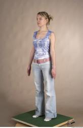 Whole Body Woman Casual Slim Studio photo references