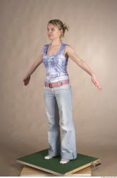 Whole Body Woman Casual Slim Studio photo references