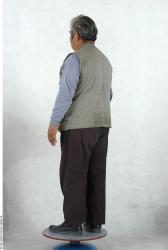 Whole Body Man Asian Casual Overweight Studio photo references